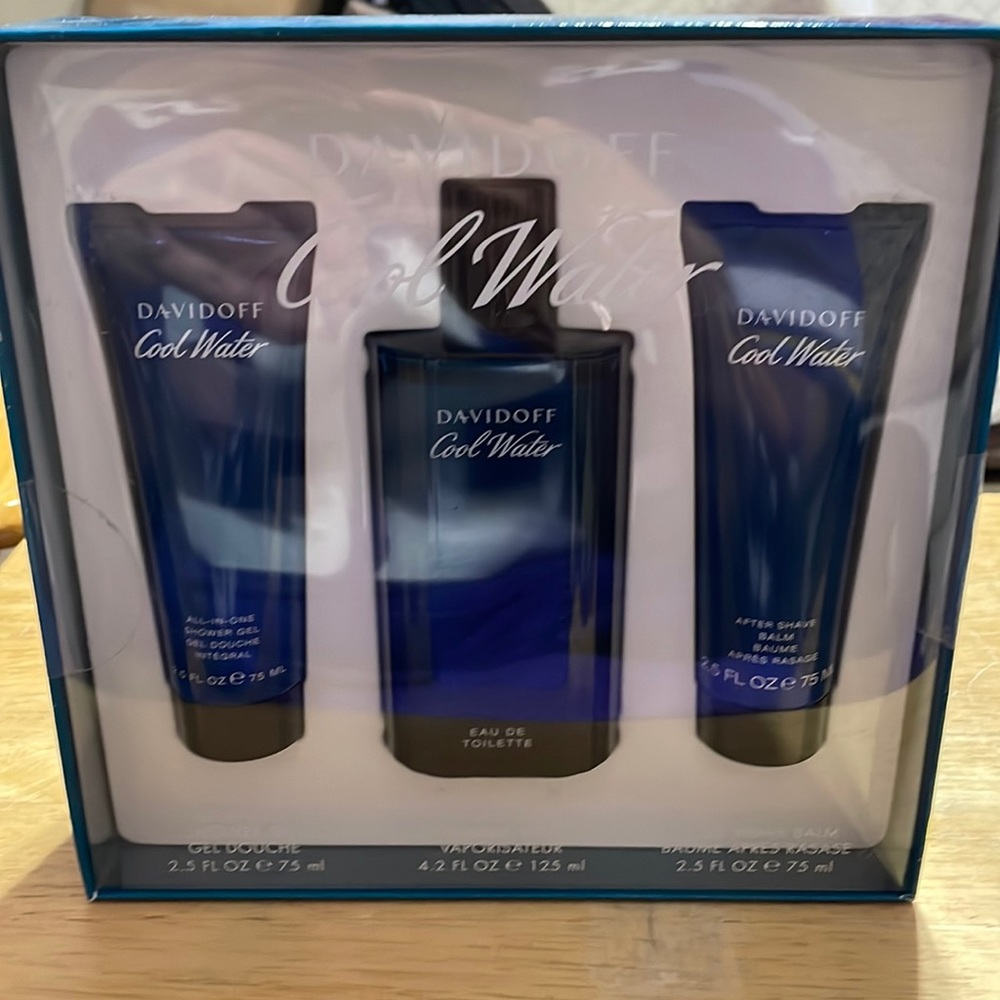 Mens Cool Water Cologne Shower Gel After Shave Set